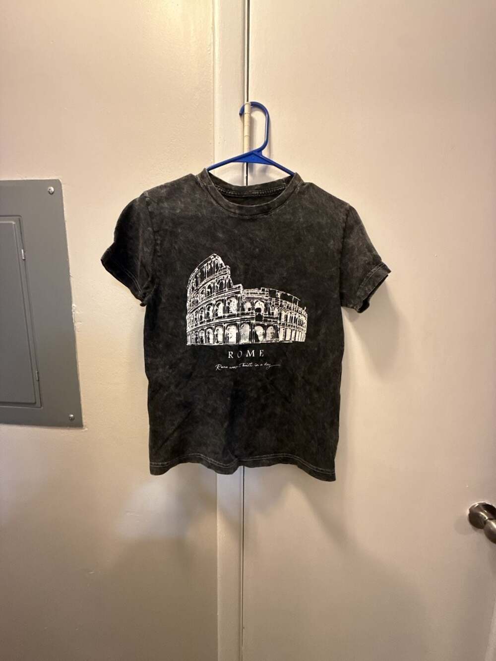 Rebellious One Rome Graphic T-Shirt Size XS Mineral Wash